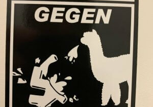 Alpacas against Nazis photo from a toilet in Germany. 